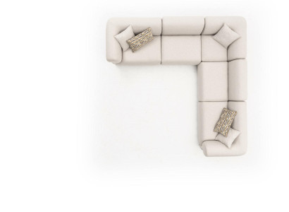 Corner sofa Beige Living room Sofa Couch L-shape Modern Furniture Textile